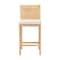 Baxton Studio bali & pari Sofia Modern and Contemporary Natural Finished Wood and Rattan Counter Stool 185-11874-Zoro - alternate 2